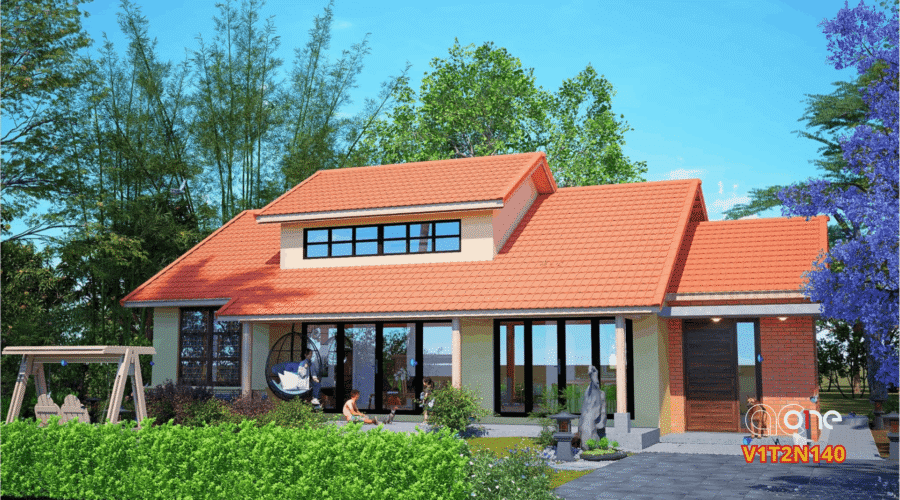 Nhà vườn 2 ngủ, 1 thờ, 8,5×15 – V1T2N140