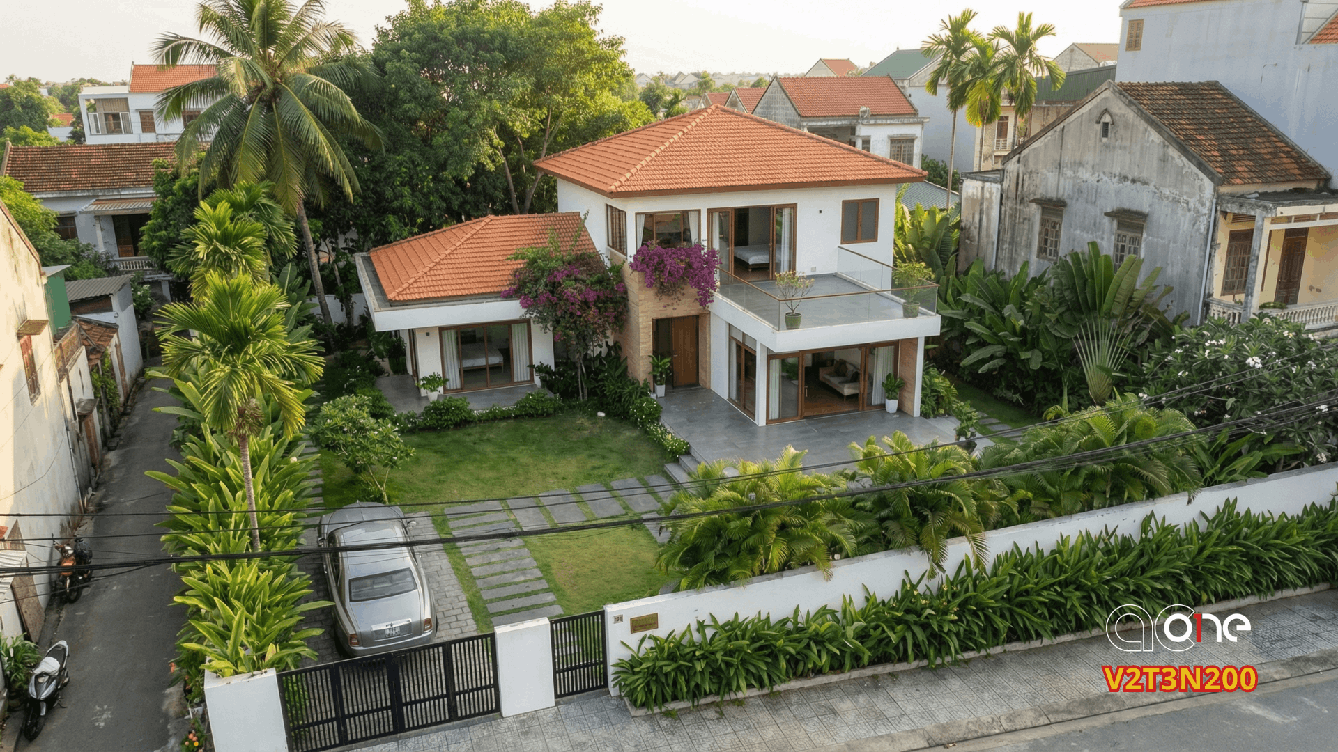 Nhà vườn 2 tầng 3 ngủ, 16x12m - V2T3N200